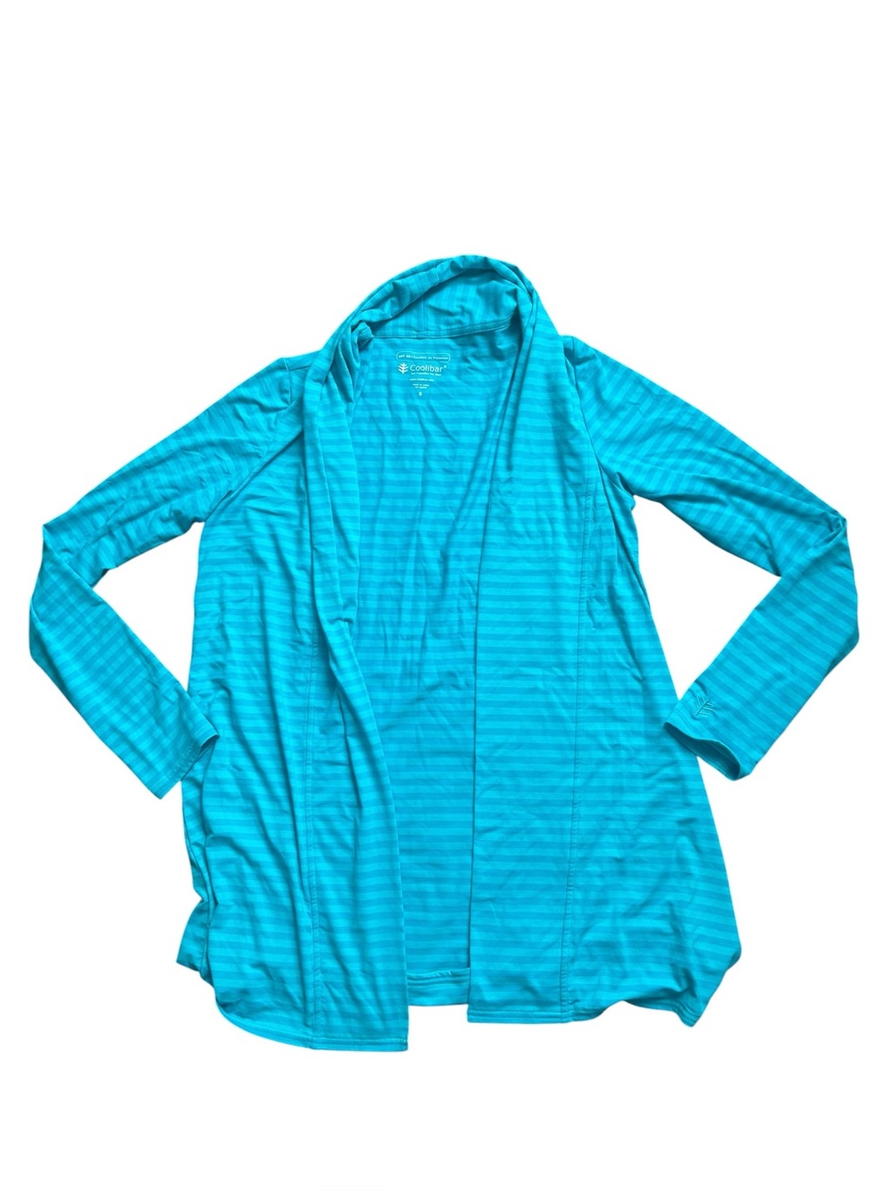 Coolibar Blue Striped Open
UPF 50+ Sun Protective Open
Wrap Cardigan size small